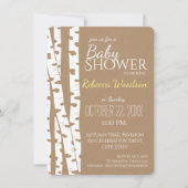Woodland Birch Tree Rustic Baby Shower Invitation (Front)