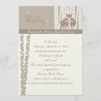 Woodland Birch Wedding Invitation