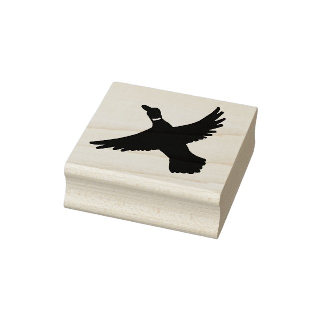 Woodland Bird Art Flying Duck Rubber Stamp (Stamp)