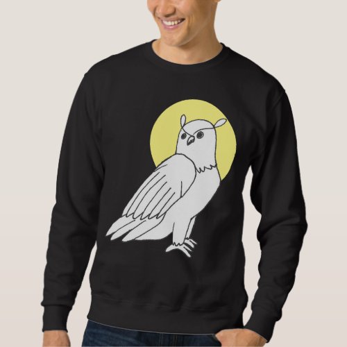 Woodland Bird Geometric Artistic Night Owl Sweatshirt