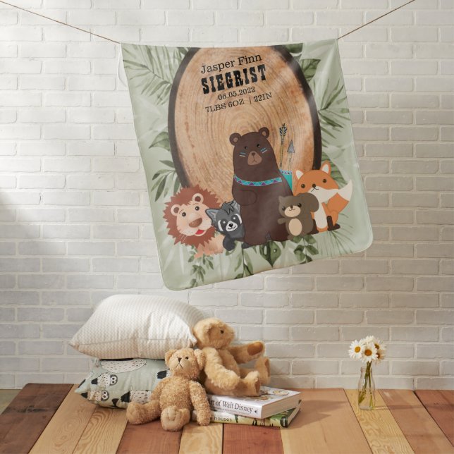 Woodland Birth Baby Blanket (In Situ)