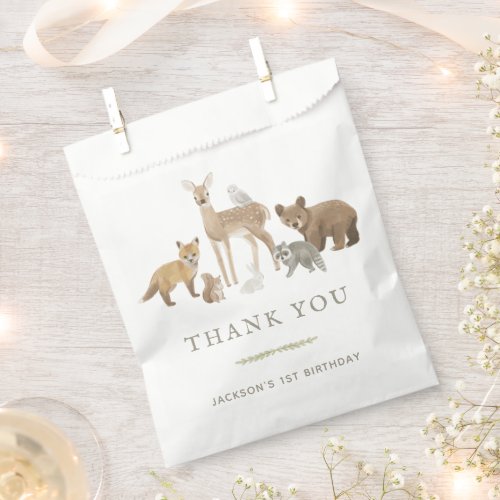 Woodland Birthday Party Favor Bag