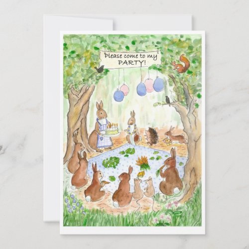 Woodland Birthday Party Invitation
