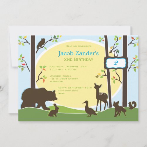 Woodland Birthday Party Invitation