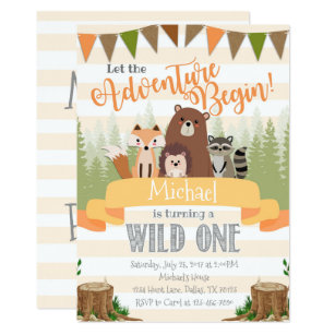 woodland birthday invitations zazzle