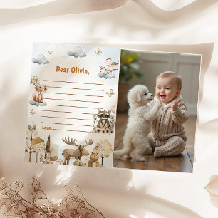 Woodland Birthday Time Capsule Note Message Card