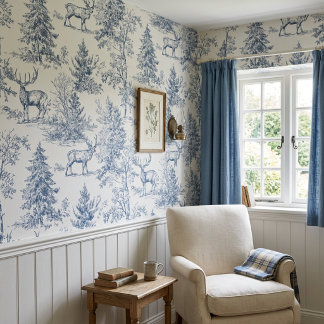 Woodland Blue Bucks Wallpaper
