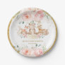 Woodland Blush Pink Floral Baby Shower Birthday Paper Plates