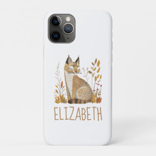 Woodland Bobcat Cute Personalized iPhone 11 Pro Case