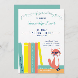 Woodland Book Baby Shower Invitation