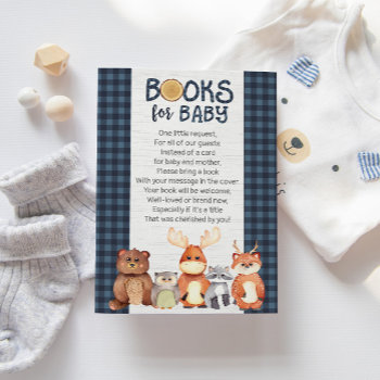 Woodland Book Request Card  Books For Baby Invitation by YourMainEvent at Zazzle
