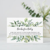 Woodland Books For Baby | Book Request | Greenery Enclosure Card (Standing Front)