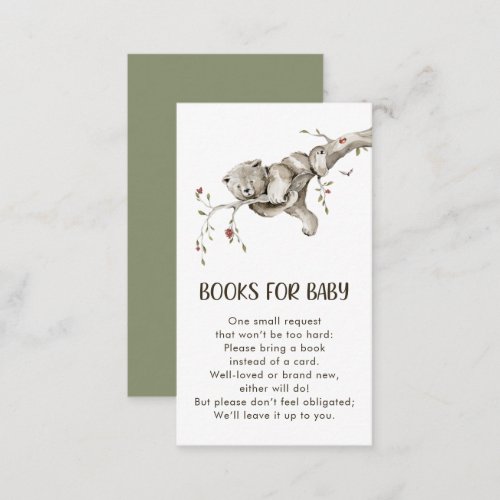 Woodland Books for Baby Enclosure Card