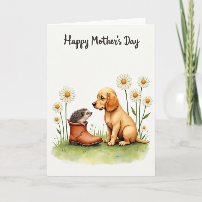Woodland Boot Mothers Day Card (Front)