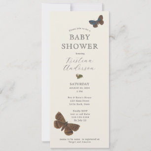 Woodland Botanical Gender Neutral Baby Invitation