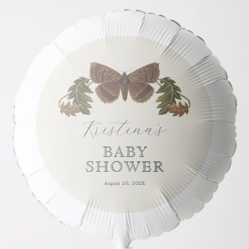 Woodland Botanical Gender Neutral Baby Shower Balloon