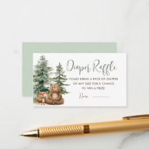 Woodland Boy Adventure Baby Shower Enclosure Card