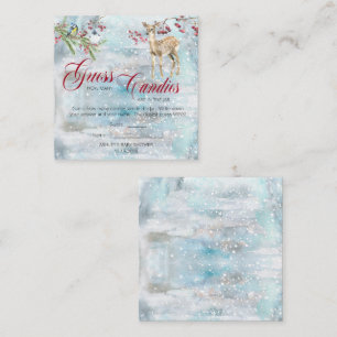 Woodland Boy Baby Shower Guess Candies in Jar Game Enclosure Card