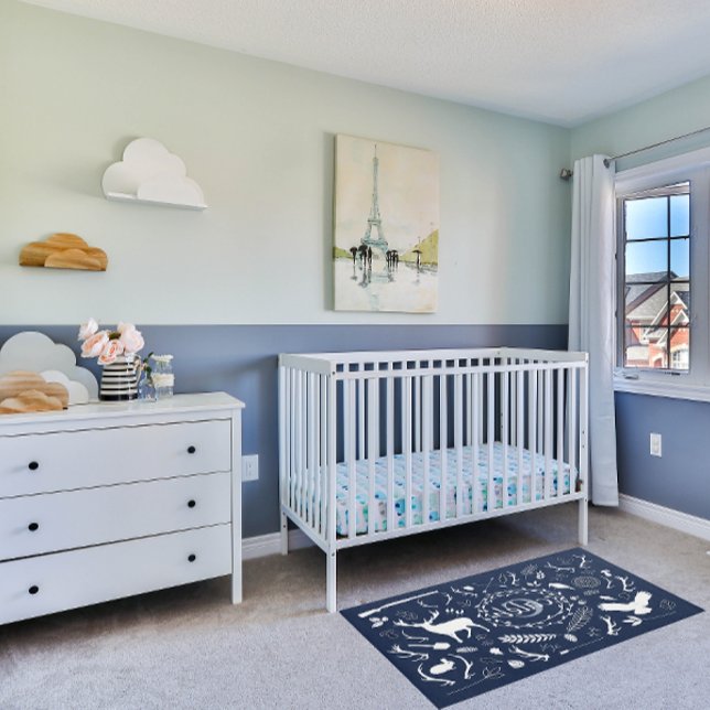 Woodland Boy Nursery Personalized Area  Rug (Creator Uploaded)