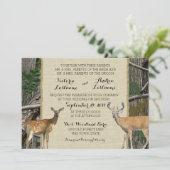 Woodland Buck and Doe Wedding Invitation (Standing Front)