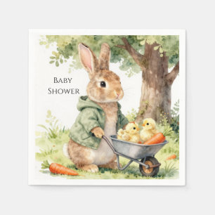 Woodland Bunny Baby Shower Napkins