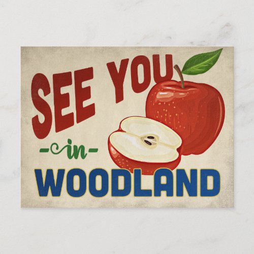 Woodland California Apple _ Vintage Travel Postcard