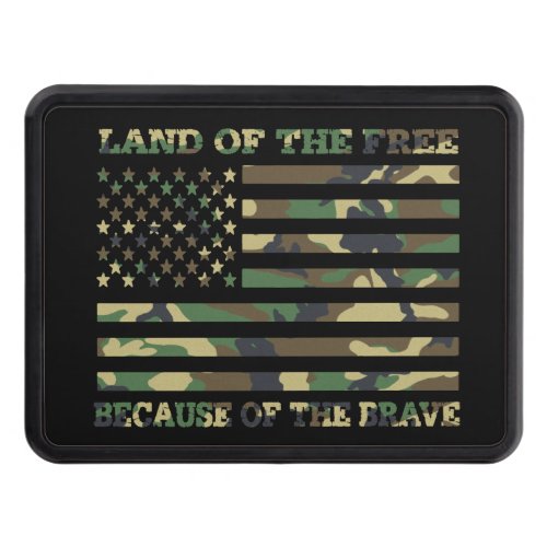 Woodland Camo American Flag Land Of The Free Hitch Cover