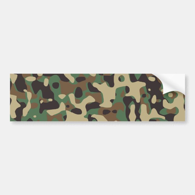 Woodland Camo Bumper Sticker (Front)