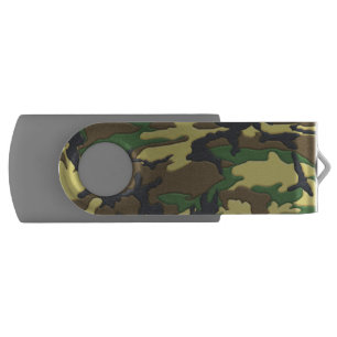 Woodland Camo Camouflage USB Flash Drive