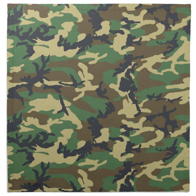 Woodland Camo Cloth Napkin (Front)