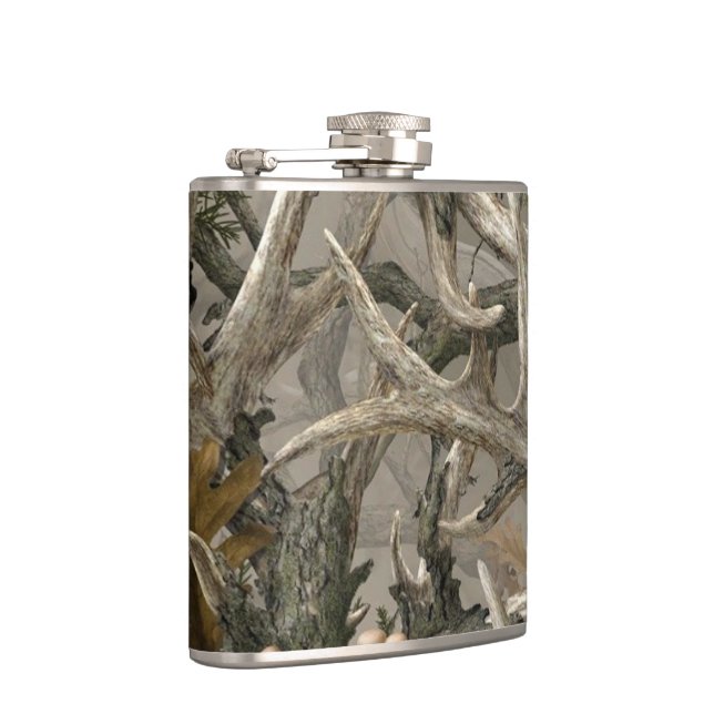 Woodland camo deer antler flask (Right)