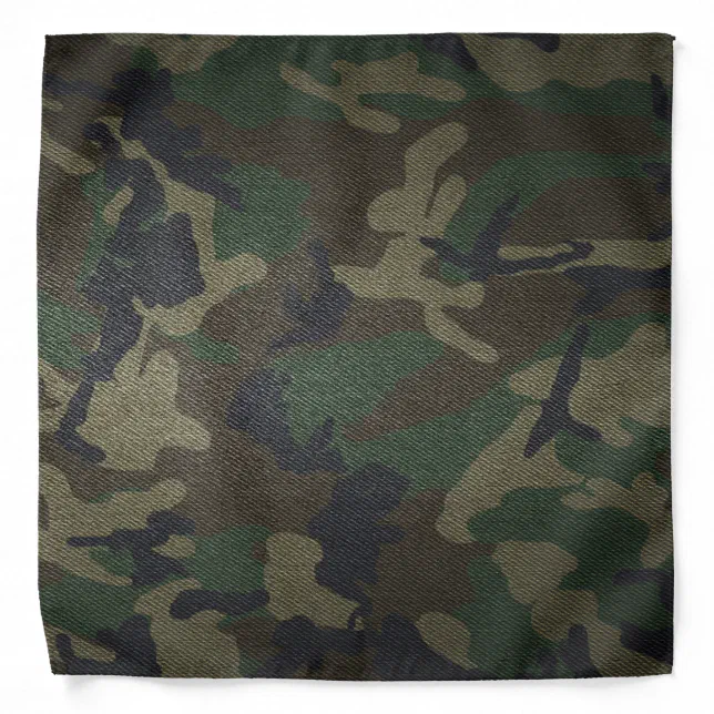 Woodland Camo Fabric Bandana Zazzle