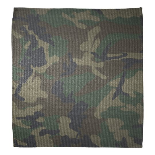 Woodland Camo Fabric Bandana | Zazzle.com