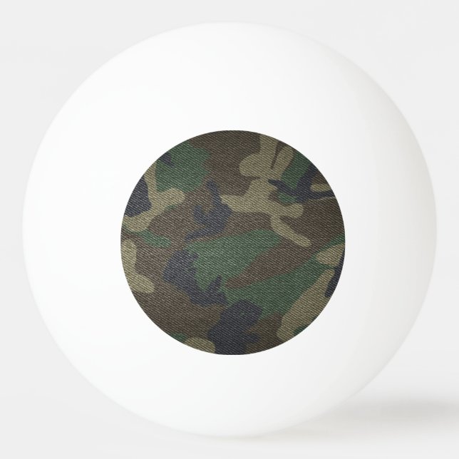 Woodland Camo Fabric Ping-Pong Ball (Back)