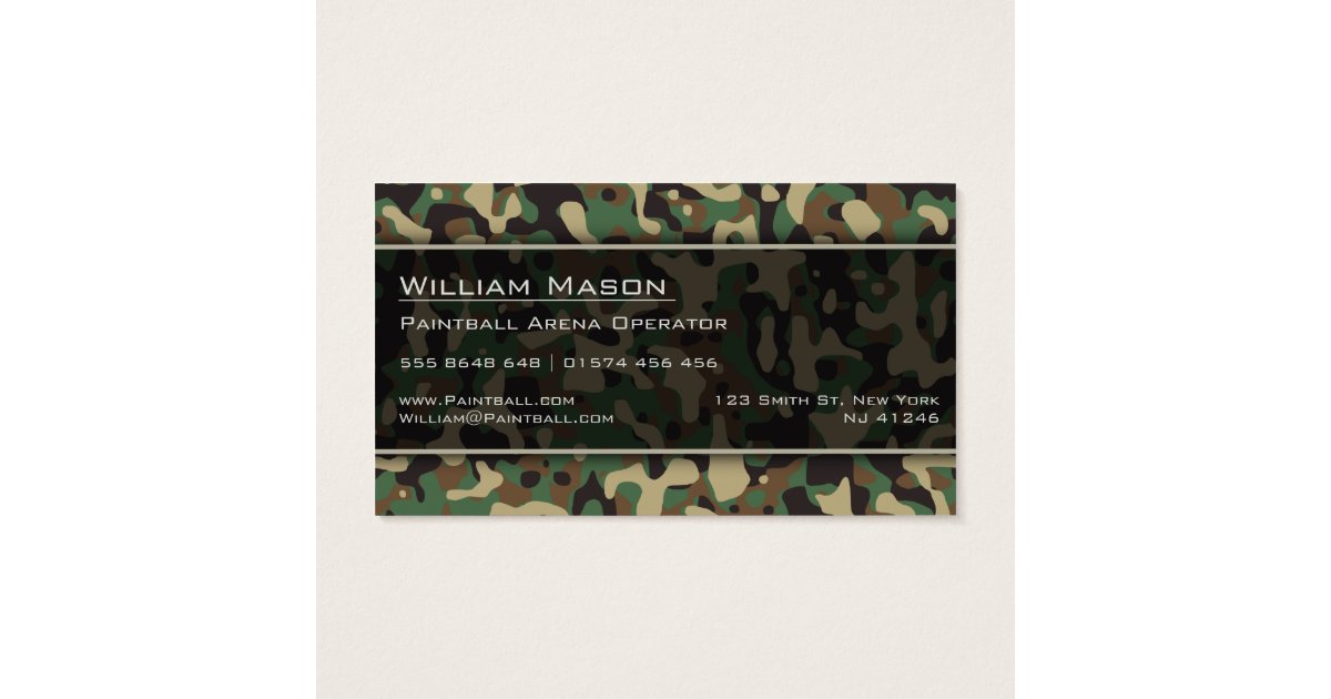 Woodland Camo, Flecktarn Camouflage Business Card Zazzle