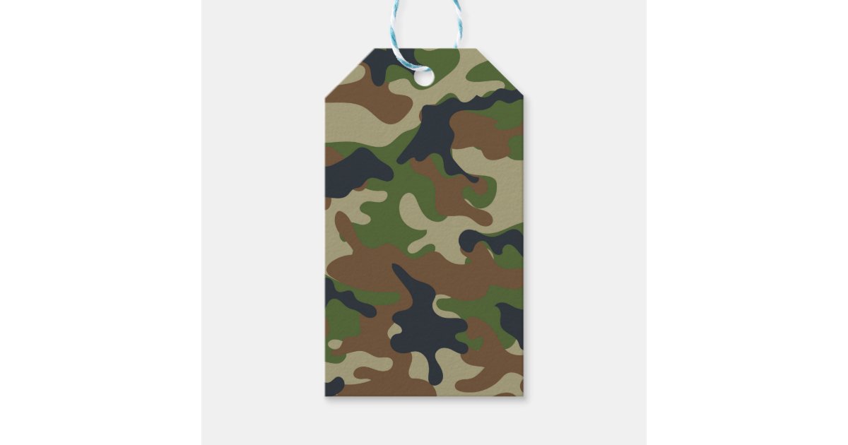 Woodland Camo Gift Tags Zazzle