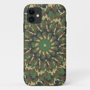 Woodland Camo kaleidoscope iPhone 11 Case