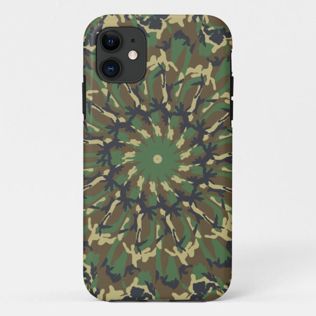 Woodland Camo kaleidoscope Case-Mate iPhone Case (Back)
