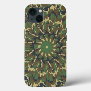 Woodland Camo kaleidoscope iPhone 13 Case
