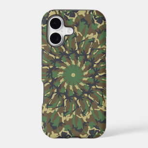 Woodland Camo kaleidoscope iPhone 17 Case