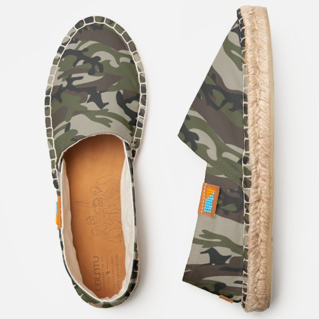 Woodland Camo Military Espadrilles (Side)