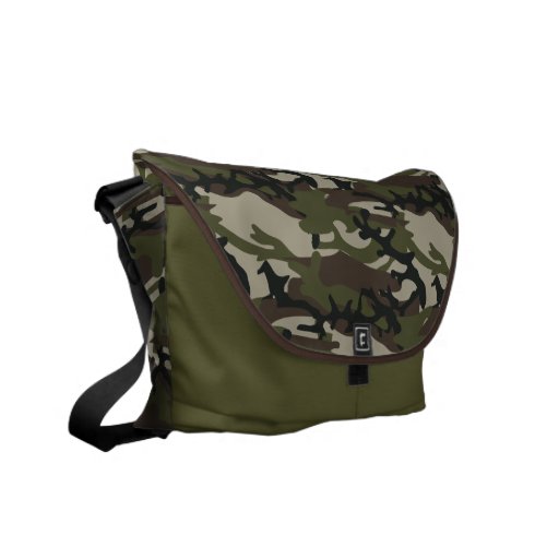 Woodland Camo Military Pattern Messenger Bag | Zazzle