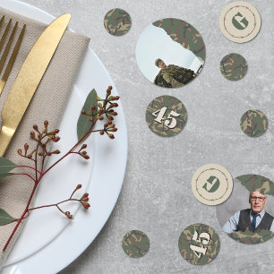 Woodland Camo Military Photos Retirement Party Confetti