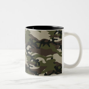 Woodland Camo Military Two-Tone Coffee Mug