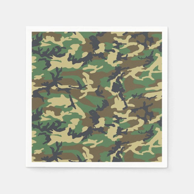 Woodland Camo Napkins (Front)