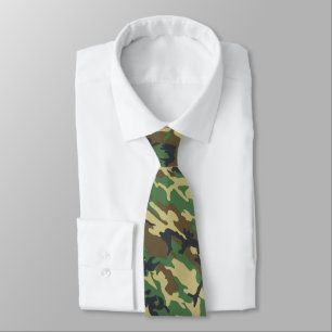 Woodland Camo Neck Tie