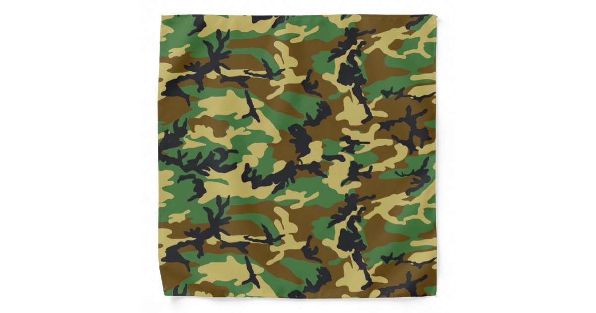 22 Camo Bandana Woodland Camouflage Bandanna 