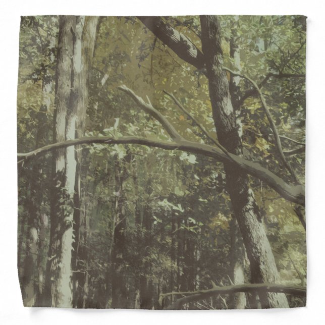 Woodland Camo Pattern Bandana (Front)
