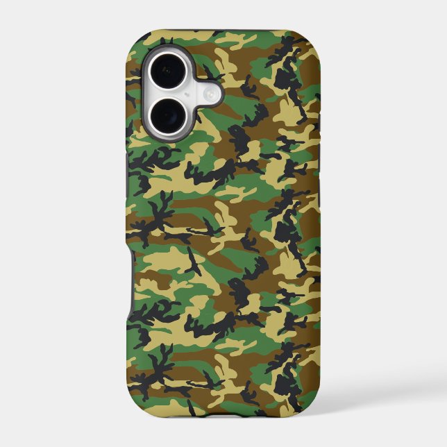 Woodland Camo Pattern Iphone Case (Back)