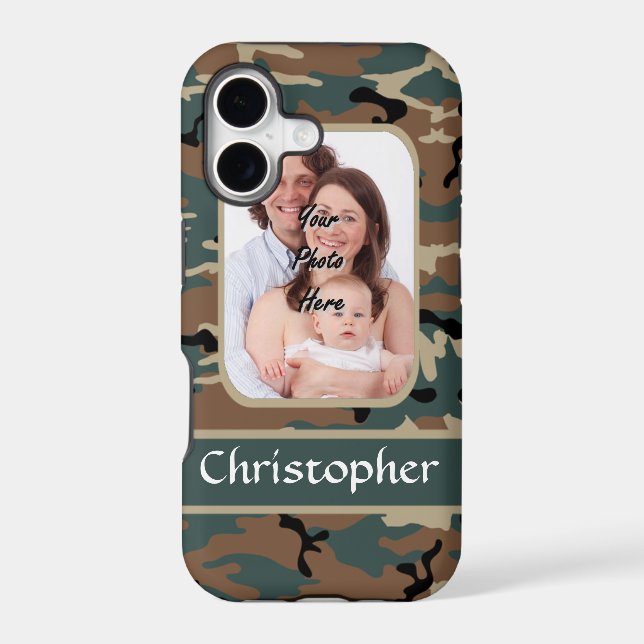 Woodland camo pattern iphone case (Back)